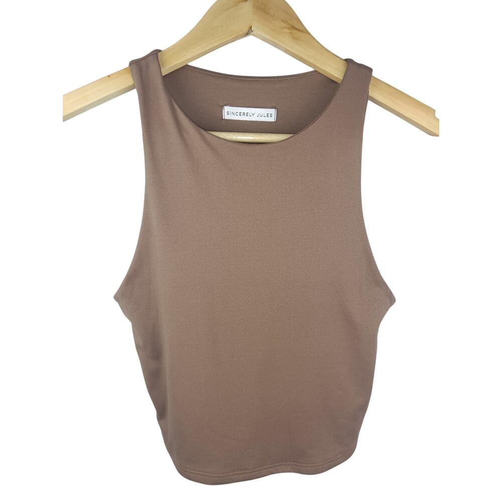 Sincerly Jules Brown Sleeveless Tank Top